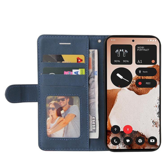 For Nothing CMF Phone 2 Pro Dual-color Splicing Flip Leather Phone Case(Blue)