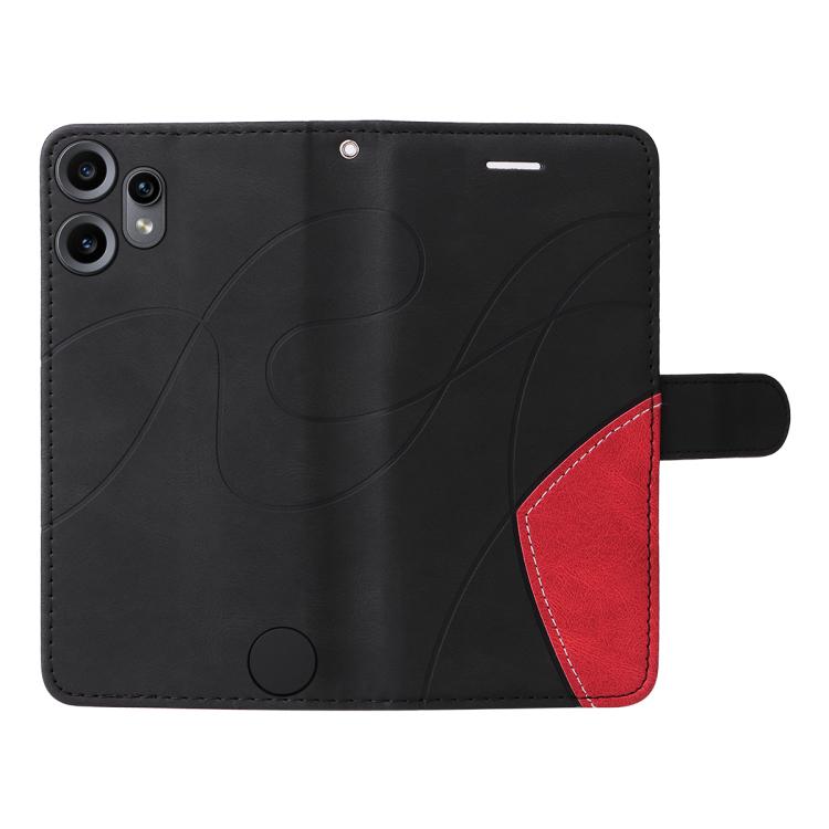 For Nothing CMF Phone 2 Pro Dual-color Splicing Flip Leather Phone Case(Black)