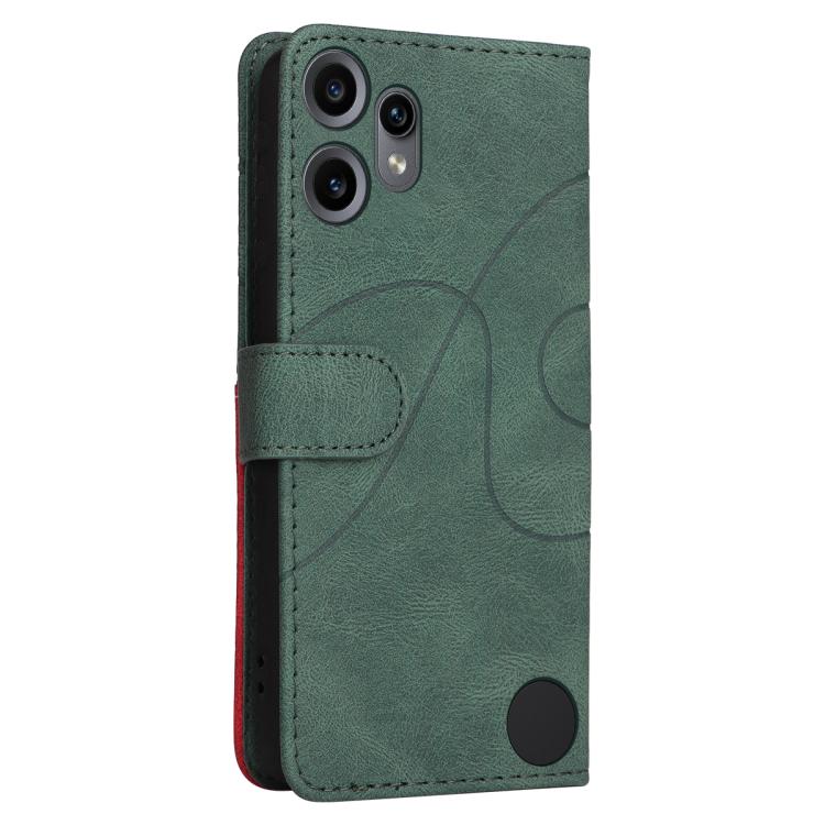 For Nothing CMF Phone 2 Pro Dual-color Splicing Flip Leather Phone Case(Green)