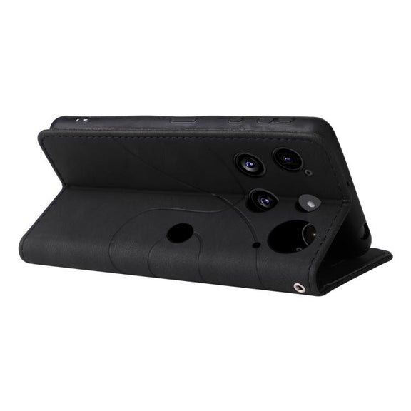 For Nothing Phone 3 Dual-color Splicing Flip Leather Phone Case(Black)