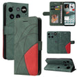 For Nothing Phone 3 Dual-color Splicing Flip Leather Phone Case(Green) - free shipping - PMC TechLife - Order now!