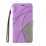 For Nothing Phone 3 Dual-color Splicing Flip Leather Phone Case(Purple)
