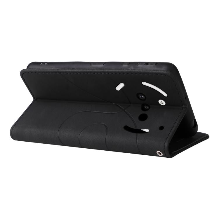 For Nothing Phone 3A Dual-color Splicing Flip Leather Phone Case(Black)