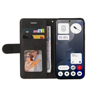 For Nothing Phone 3A Dual-color Splicing Flip Leather Phone Case(Black)