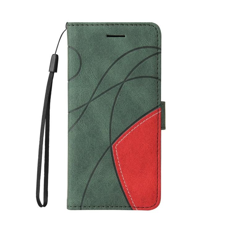 For Nothing Phone 3A Pro Dual-color Splicing Flip Leather Phone Case(Green)
