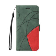 For Nothing Phone 3A Pro Dual-color Splicing Flip Leather Phone Case(Green)