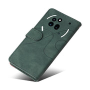 For Nothing Phone 3A Pro Dual-color Splicing Flip Leather Phone Case(Green)