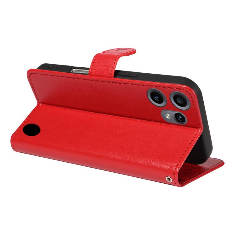 For Nothing CMF Phone 2 Pro Cat and Bee Embossed Flip Leather Phone Case(Red)