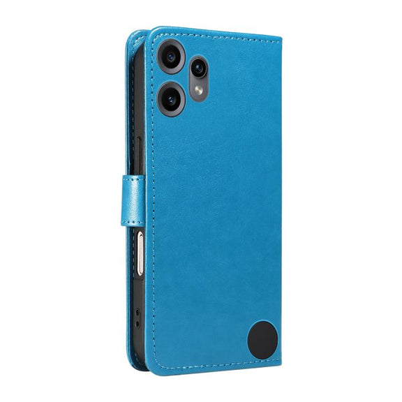 For Nothing CMF Phone 2 Pro Cat and Bee Embossed Flip Leather Phone Case(Blue)