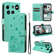 For Nothing Phone 3 Cat and Bee Embossed Flip Leather Phone Case(Green) - free shipping - PMC TechLife - Order now!