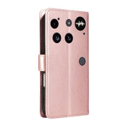 For Nothing Phone 3 Cat and Bee Embossed Flip Leather Phone Case(Rose Gold)
