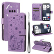 For Nothing Phone 3A Cat and Bee Embossed Flip Leather Phone Case(Purple) - free shipping - PMC TechLife - Order now!