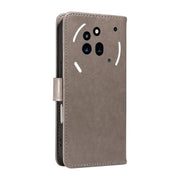 For Nothing Phone 3A Pro Cat and Bee Embossed Flip Leather Phone Case(Grey)