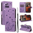 For Nothing Phone 3A Pro Cat and Bee Embossed Flip Leather Phone Case(Purple) - free shipping - PMC TechLife - Order now!