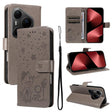 For Huawei Pura 80 Pro 5G Cat and Bee Embossed Flip Leather Phone Case(Grey) - free shipping - PMC TechLife - Order now!