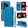 For Huawei Pura 80 Pro 5G Cat and Bee Embossed Flip Leather Phone Case(Blue) - free shipping - PMC TechLife - Order now!