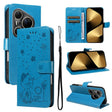 For Huawei Pura 80 Ultra 5G Cat and Bee Embossed Flip Leather Phone Case(Blue) - free shipping - PMC TechLife - Order now!