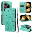 For Huawei Pura 80 Ultra 5G Cat and Bee Embossed Flip Leather Phone Case(Green) - free shipping - PMC TechLife - Order now!