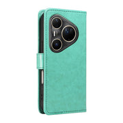 For Huawei Pura 80 Ultra 5G Cat and Bee Embossed Flip Leather Phone Case(Green)