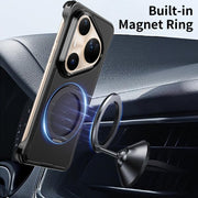 For Huawei Pura 80 Pro 5G Metal Frameless Plain Leather MagSafe Holder Phone Case(Black)