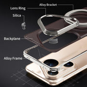 For Huawei Pura 80 Pro 5G Metal Frameless Plain Leather MagSafe Holder Phone Case(Black)