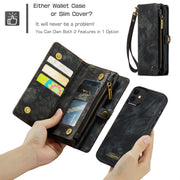 For iPhone 12 mini CaseMe-008 Detachable Multifunctional Wallet Leather Phone Case (Black)