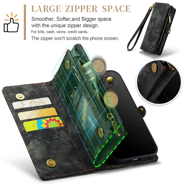 For iPhone 12 mini CaseMe-008 Detachable Multifunctional Wallet Leather Phone Case (Black)