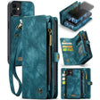 For iPhone 12 mini CaseMe-008 Detachable Multifunctional Wallet Leather Phone Case (Blue) - iPhone 12 mini Cases by CaseMe | Online Shopping South Africa | PMC Jewellery | Buy Now Pay Later Mobicred