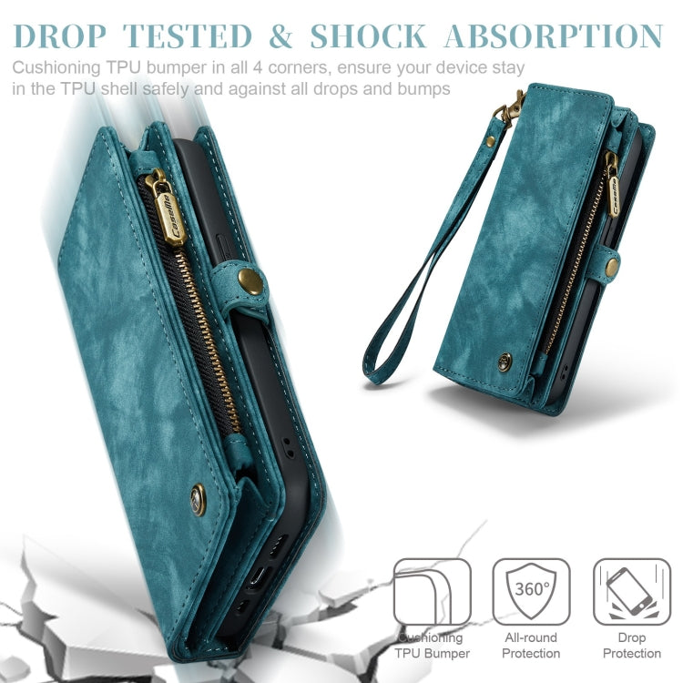 For iPhone 12 mini CaseMe-008 Detachable Multifunctional Wallet Leather Phone Case (Blue)