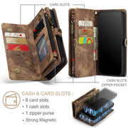 For iPhone 12 mini CaseMe-008 Detachable Multifunctional Wallet Leather Phone Case (Brown)