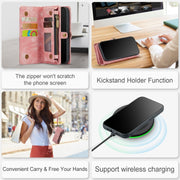 For iPhone 12 Pro Max CaseMe-008 Detachable Multifunctional Wallet Leather Phone Case (Pink)