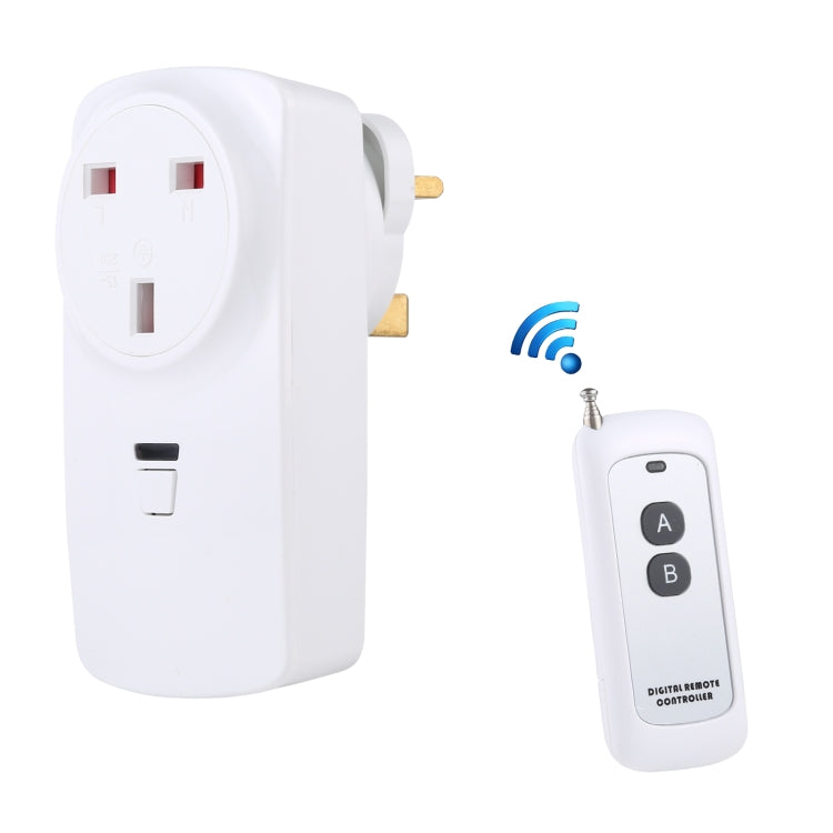 AK-DL220 220V Smart Wireless Remote Control Socket with Remote Control, Plug Type:UK Plug
