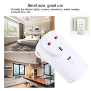 AK-DL220 220V Smart Wireless Remote Control Socket with Remote Control, Plug Type:UK Plug