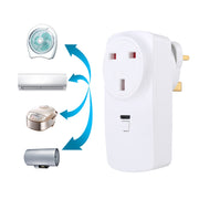 AK-DL220 220V Smart Wireless Remote Control Socket with Remote Control, Plug Type:UK Plug