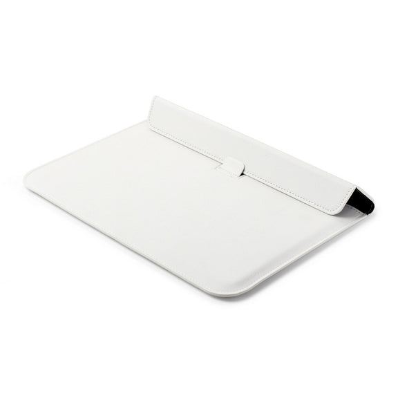PU Leather Ultra-thin Envelope Bag Laptop Bag for MacBook Air / Pro 11 inch, with Stand Function(White)