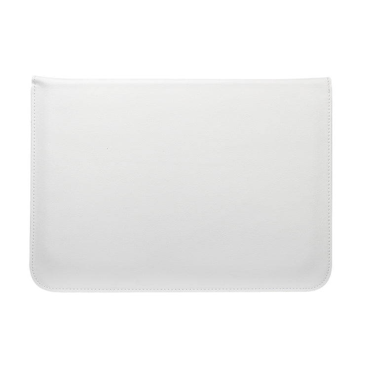 PU Leather Ultra-thin Envelope Bag Laptop Bag for MacBook Air / Pro 11 inch, with Stand Function(White)