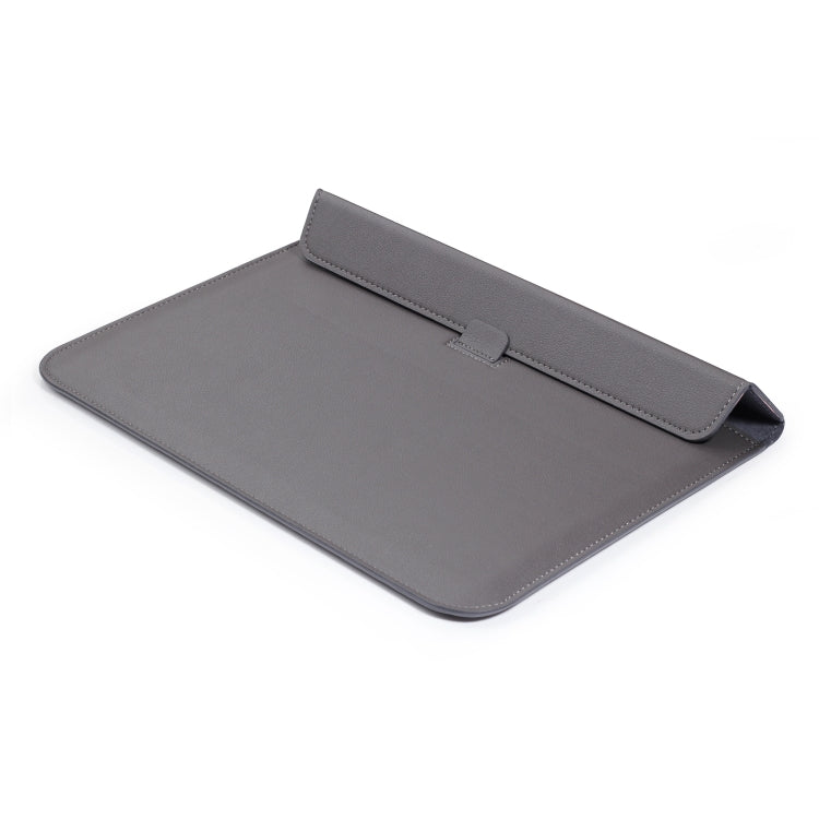 PU Leather Ultra-thin Envelope Bag Laptop Bag for MacBook Air / Pro 11 inch, with Stand Function(Space Gray)