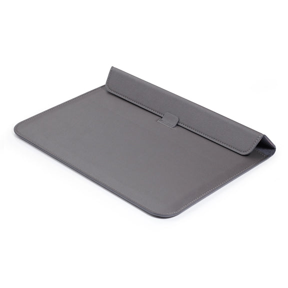 PU Leather Ultra-thin Envelope Bag Laptop Bag for MacBook Air / Pro 11 inch, with Stand Function(Space Gray)