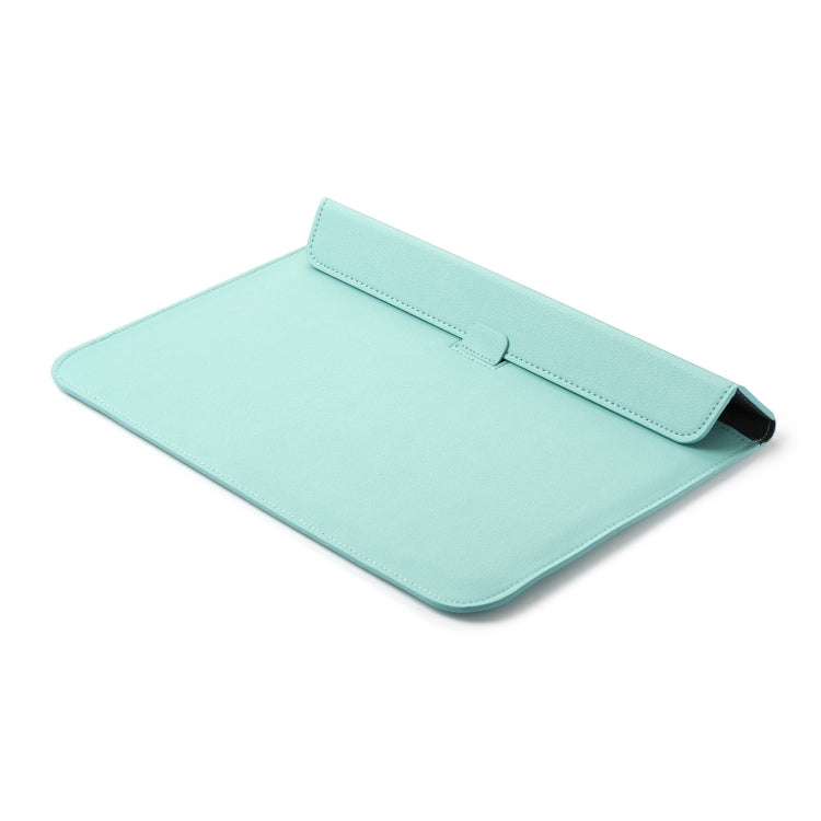 PU Leather Ultra-thin Envelope Bag Laptop Bag for MacBook Air / Pro 11 inch, with Stand Function(Mint Green)
