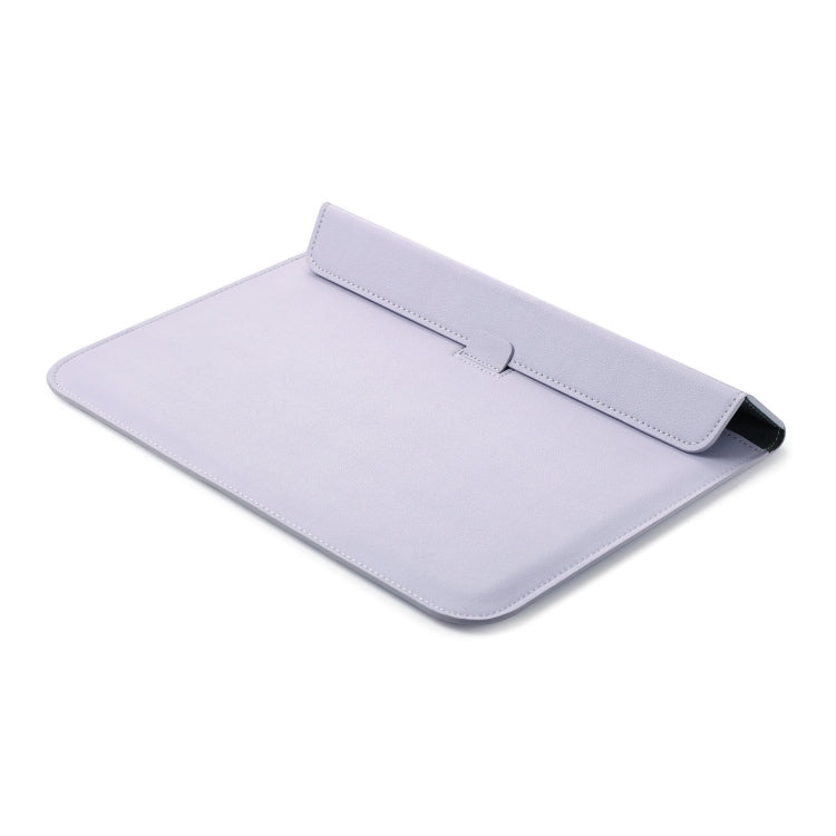 PU Leather Ultra-thin Envelope Bag Laptop Bag for MacBook Air / Pro 11 inch, with Stand Function(Light Purple)