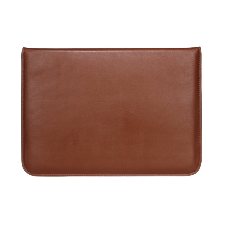 PU Leather Ultra-thin Envelope Bag Laptop Bag for MacBook Air / Pro 11 inch, with Stand Function(Brown)