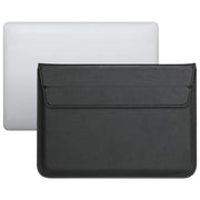 PU Leather Ultra-thin Envelope Bag Laptop Bag for MacBook Air / Pro 13 inch, with Stand Function(Black)