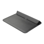 PU Leather Ultra-thin Envelope Bag Laptop Bag for MacBook Air / Pro 13 inch, with Stand Function(Black)