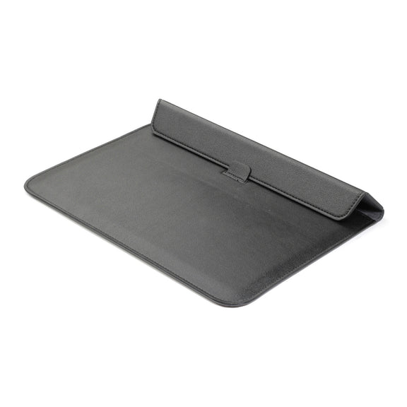 PU Leather Ultra-thin Envelope Bag Laptop Bag for MacBook Air / Pro 13 inch, with Stand Function(Black)
