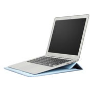 PU Leather Ultra-thin Envelope Bag Laptop Bag for MacBook Air / Pro 13 inch, with Stand Function(Sky Blue)