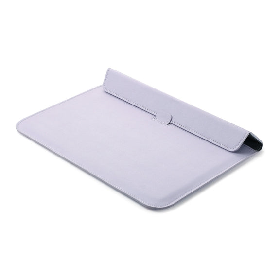 PU Leather Ultra-thin Envelope Bag Laptop Bag for MacBook Air / Pro 13 inch, with Stand Function(Light Purple)