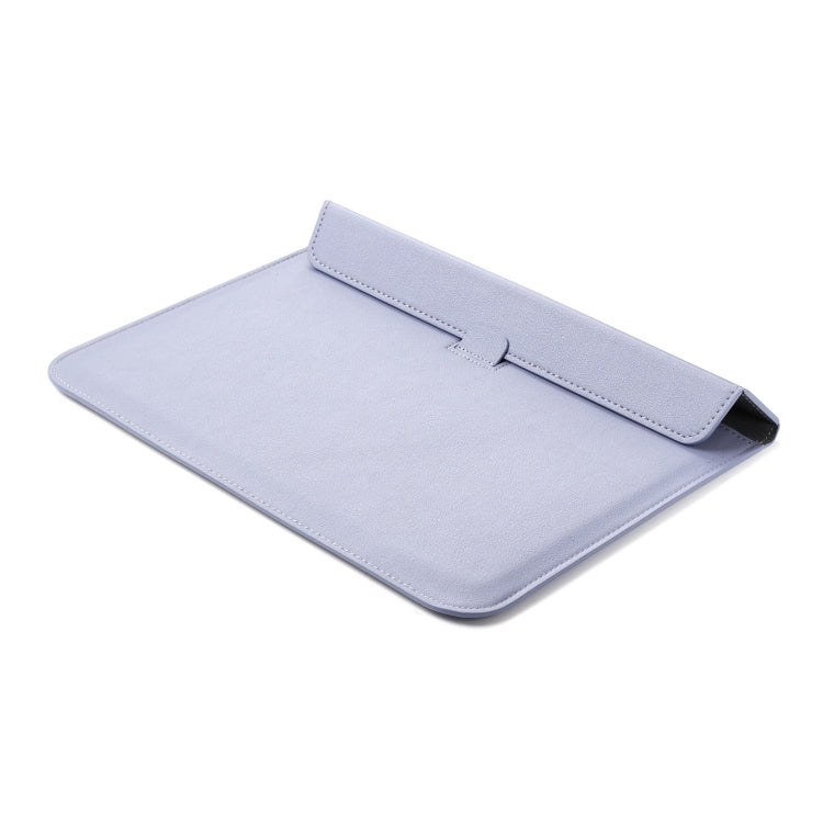 PU Leather Ultra-thin Envelope Bag Laptop Bag for MacBook Air / Pro 13 inch, with Stand Function(Tranquil Blue)