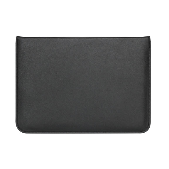 PU Leather Ultra-thin Envelope Bag Laptop Bag for MacBook Air / Pro 15 inch, with Stand Function(Black)