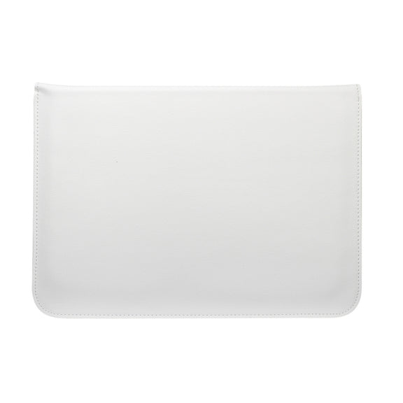 PU Leather Ultra-thin Envelope Bag Laptop Bag for MacBook Air / Pro 15 inch, with Stand Function(White)