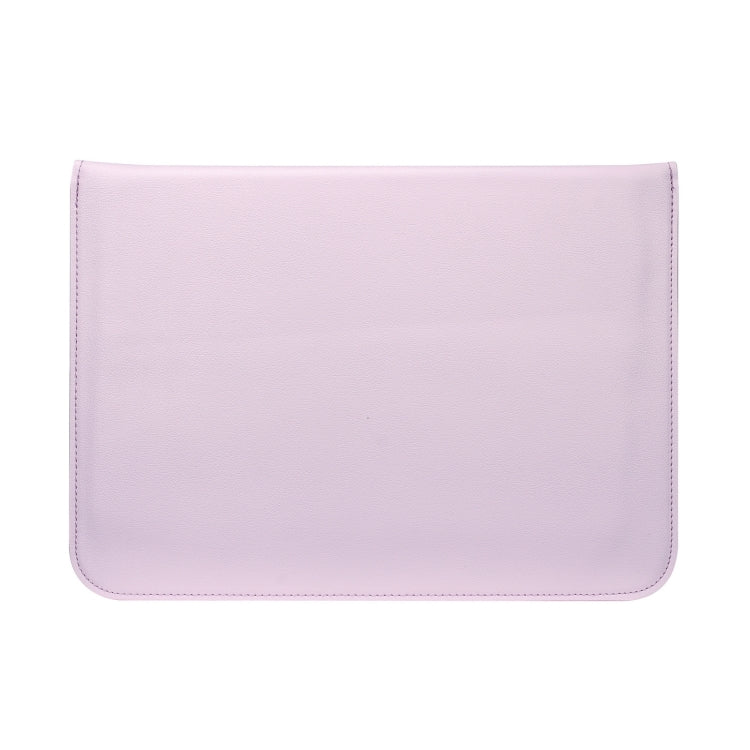 PU Leather Ultra-thin Envelope Bag Laptop Bag for MacBook Air / Pro 15 inch, with Stand Function(Pink)